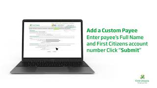 First Citizens Online Banking  How to add a payee [upl. by Ern]