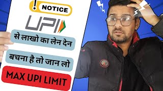 Max UPI Transaction Limit  UPI Limit Per Day  Income Tax High Value Transaction Notice [upl. by Adnaerb]