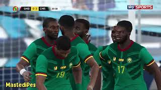 🔴GAMBIA vs CAMEROON LIVE ⚽ AFRICA CUP of NATIONS 2023 GROUP STAGE ⚽ Football Gameplay PES 2021 [upl. by Idnym]