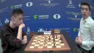 Daniil Dubov vs Nodirbek Abdusattorov  FIDE World Blitz 2023 [upl. by Ingmar]