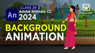 Adobe Animate CC 2024 Advance Level Background Animation  2D Animation  2D Cartoon  Hindi [upl. by Zacharia838]