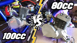 KIT MOTOR 100CC VS 80CC opiniao sincera  HIGOR46 [upl. by Araiek331]