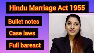 Hindu Marriage Act 1955 Complete lecture  Hindu Laws  Hindu Marriage Act 1955 [upl. by Mundy]