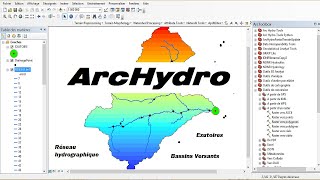 ArcHydro ArcGis Extract des bassins versants et réseaux hydrographiques [upl. by Secor]