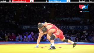 1ST PLACE 86 KG Eshan Lashgari Iran vs Anzor Urishev Russia [upl. by Oer424]