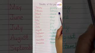 Months of the year  January to December  12 months of the year  How to write 12 months in English [upl. by Suiramaj862]