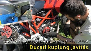 Ducati kuplung javítás munkahenger csere  clutch slave cylinder replace [upl. by Aihtniroc]