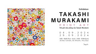 TAKASHI MURAKAMI PRINT ART MURAKAMIS SUPERFLAT WORLD Exhibition [upl. by Ecirbaf235]