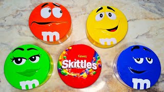 Mega Saitsfying Unboxing ASMR Video  Rainbow Skittles amp MampMs Boxes Openning Mixing Yummy Candy [upl. by Javed]