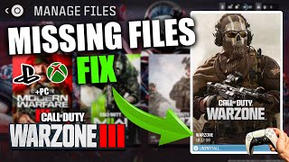 How to FIX Install Missing Files on WARZONE 3 EASILY  PS5 XBOX amp PC  Install Files and Play [upl. by Eineg]