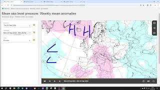 ECMWF 42 Day Forecast Changeable Early Autumn [upl. by Enitnemelc427]