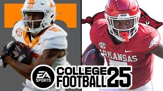 Tennessee at Arkansas  Week 6 Simulation EA College Football 25 [upl. by Hillhouse]