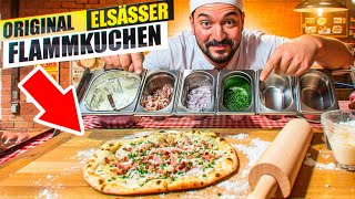 Schritt für Schritt zum perfekten Elsässer Flammkuchen  Waldis Pizza Kanal [upl. by Kimble386]