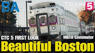 BEAUTIFUL BOSTON  CTC5 First Look  MBTA Commuter  Boston To Worcester  Train Sim World 5 [upl. by Ahseem]