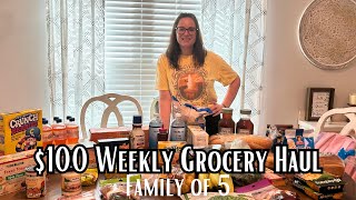 100 Weekly Grocery Haul and Meal Plan  Family of 5 [upl. by Nivlam]