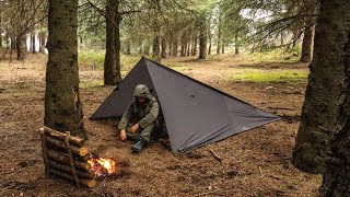 Best Tarp Set up for Survival Bushcraft Camping [upl. by Newell]