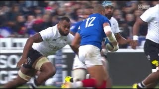 Peceli Yato and Jale Vatubua dominant tackling pushes France backwards [upl. by Lon]