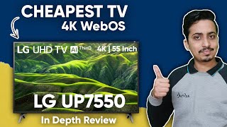 LG Best 4K UHD Smart TV  LG UP7550 55 Inch  Unboxing and Review [upl. by Savick]