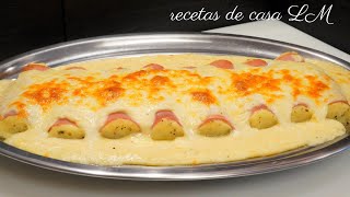 CANELONES DE JAMÓN RECETA FÁCIL Y RÁPIDA [upl. by Dierolf]