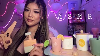 ASMR  Wooden Pampering🧴💄✂️ skincare makeup haircut layered sounds [upl. by Nhar]