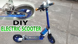 Build A Electric Scooter With Starter Motor Motorcycle and 775 Motor [upl. by Atiuqin]