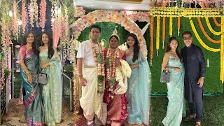 Anushka sen cousin wedding in bangali stylewedding bangali  Anushka sen photography [upl. by Rebmyk]