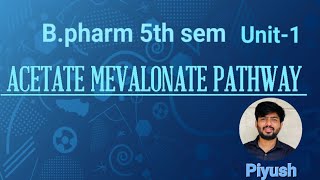 Acetate Mevalonate pathway  Unit 1  Pharmacognosy  5sem [upl. by Nnyleitak]