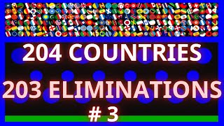 204 countries amp 203 times eliminations marble race 3 [upl. by Ridley457]