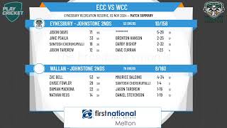 Eynesbury  Johnstone 2nds v Wallan  Johnstone 2nds [upl. by Nnael]