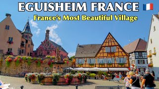 EGUISHEIM FRANCE 🇫🇷  Most Beautiful Village in Alsace France 4KHDR Walking Tour [upl. by Schwinn]