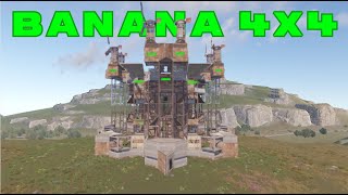 Banana 4x4  8 man base  antisiege  rust base design [upl. by Lexie]