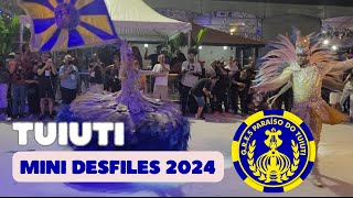 PARAÍSO DO TUIUTI 2024  MINI DESFILE NA CIDADE DO SAMBA [upl. by Arahas]