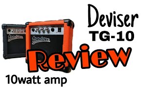 Deviser TG10 10watt practice guitar amp review [upl. by Postman703]