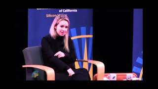 Elizabeth Holmes of Theranos accidentally using her real voice [upl. by Aivitnahs737]