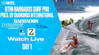 Watch LIVE 2024 BTMI Barbados Surf Pro presented by Diamonds International  Day 1 [upl. by Necyrb149]