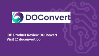 Intelligent Document Processing Review  DOConvert [upl. by Thgiwed989]