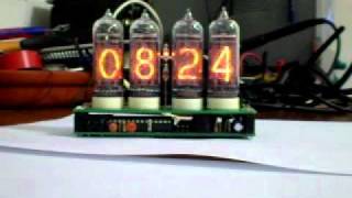 Warm Tube Clock v2  Nixie clock  AMPM setting [upl. by Joelie700]