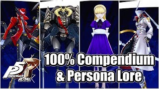 Persona 5 Royal  100 Compendium amp All Persona Lore Including All DLC amp Teammates Personas [upl. by Leonora]