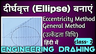 Eccentricity Method  Ellipse  Engineering Drawing  Class 2 [upl. by Abisha885]