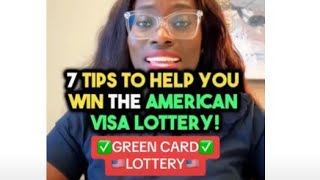 2025 Diversity Visa Lottery 7 Tips To Help You Win The American Visa Lottery [upl. by Sixel]