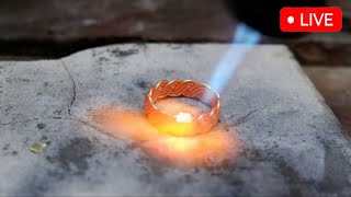 Wow Heres how to make a gold ring 🔥🔨 gold viral video silver jewellry jewelry [upl. by Ignace]