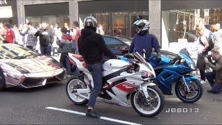 Superbikes and Supercars Go Crazy in the City [upl. by Zachar111]