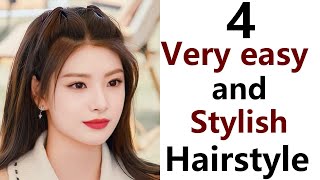 4 best easy amp stylish hairstyle  new hairstyle [upl. by Fechter]