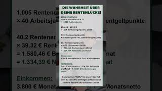 rente rentenlücke rentenversicherung rentner finanzwissen [upl. by Akcinat]