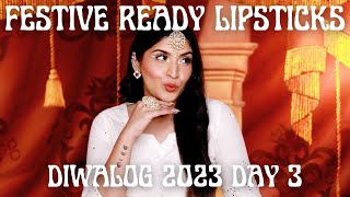 10 Gorgeous amp Affordable Lipsticks For The Festive Season  Diwalog2023 Day 3  Shreya Jain [upl. by Itida]