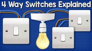 Four Way Switching Explained  How to wire 4 way intermediate light switch [upl. by Annaitsirhc82]