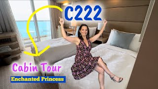 FULL CABIN TOUR  BALCONY CABIN  ENCHANTED PRINCESS C222 [upl. by Gurtner]