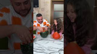 OMG Watermelon vs pumpkin🎃 shorts Best video by MoniLina [upl. by Llehcor]