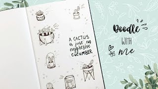 Cactus Doodles tekenen  Draw With Me Nederlands  CreaChick [upl. by Ainedrag]