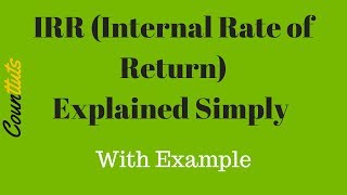 IRR Internal Rate of Return Explained with Example  EXCEL [upl. by Pero]